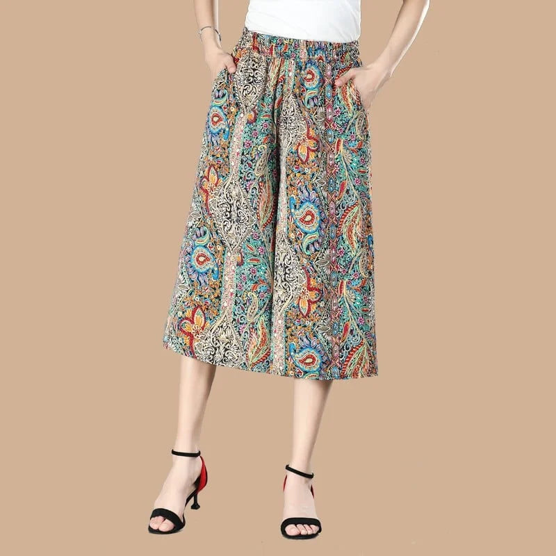 Wide-Leg Cotton Culottes For Summer.(Pack Of 4)