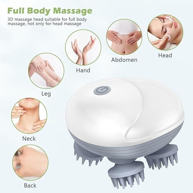 Electric Head & Scalp Massager - 1 Year Warranty.(Buy 1 Get 1 Free)