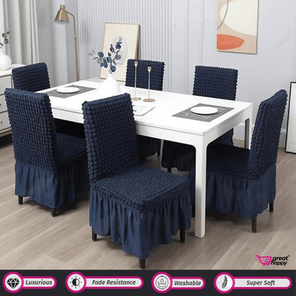 Bubble Frill Chair Cover- Stretchable & Elastic Fitted
